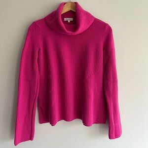 Bertolini Women's Pink Wool Cashmere Turtleneck Sweater Medium